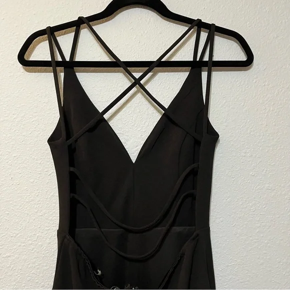 Lulu’s All This Allure Black Strappy Backless Mermaid Evening Maxi Dress M EUC - Picture 6 of 7